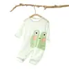 Ropa de una pieza para bebé, Ropa de verano transpirable con aire acondicionado para bebé, Pijama fino para recién nacido, Mameluco de manga larga