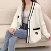 Estilo Primavera 2025 Cárdigan de Pequeña Fragancia Suéter de Punto para Mujer Top Chaqueta de Botones de Corazón Suéter de Punto Versátil Mujer
