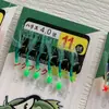 Bionic Borracha Vermelha Couro Verde Couro Brilhante Gancho de Couro Gancho de Borracha Fio Ajiwanshi Dourado Gancho de Fio Boca Tortuosa Listra Branca Equipamento de Pesca Atacado Anzol de Peixe