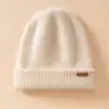 Gorro Cálido 100% Cachemir Puro para Hombres y Mujeres, Nuevo Gorro de Lana Tejido de Invierno, Gorro Casual, Gorro para el Frío al Aire Libre