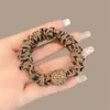 Cuerda de Diamantes de Imitación Famosa de Internet Estilo Coreano Aro para Bollo de Cola de Caballo Alta Cuerda para el Cabello de Adulto Cuerda para el Cabello de Mujer Cuerda Negra para el Cabello