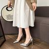 Salto alto feminino bico fino stiletto nova moda sexy tamanho grande sapatos 2024 primavera senhoras