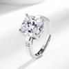 Joias Transfronteiriças 2024 Novo Modelo Exquisito Mini Anel de Zircônia Cubo de Açúcar para Mulheres com um Toque de Luxo Anel de Diamante de Casamento