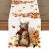 Mantel de Otoño Caliente de Acción de Gracias Transfronterizo Venta Directa de Fábrica Decoración de Mesa Aislante Antiincrustante Caminos de Mesa Estampados de Lino