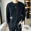 Sudadera informal holgada de manga larga con cuello redondo para hombre, estilo americano, de marca de moda, combinable con todo, primavera y otoño