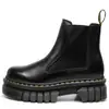 Botines Chelsea Transfronterizos 2976 para Mujer, Botas de Motocicleta de Suela Gruesa, Botines de Piel Genuina, Zapatos sin Cordones de Plataforma