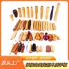 Mango de Madera de Haya Herrajes Cuchillo Forma Especial Antideslizante Madera Maciza Accesorios para Muebles Mango Mango de Madera Jardín