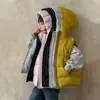 Youhua 2026 Invierno Nueva Chaqueta de Plumas de Ganso Cálida con Capucha y Mangas Desmontables a Prueba de Viento para Niñas 11017