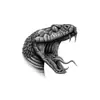 Cubierta Personalizada de Cabeza de Serpiente para Cicatrices, Tatuaje Herbal Adhesivo de Cabeza de Serpiente Dominante de Gama Alta, Tatuaje Adhesivo Impermeable de Larga Duración para Hombres