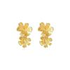 Pendientes de flores doradas personalizados, estilo retro francés, europeo y americano, elegantes y suaves, con nicho, sencillos, con diseño de celebridades de Internet.