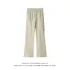 Calça Flare Masculina com Forro de Lã, Engrossada, Estilo Americano High Street, Caimento Solto, Resistente a Amassados, Calça Longa Casual Cleanfit para Adolescentes