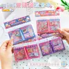 Libro de escenas de doble bobina mini, alto valor estético, lindo y femenino, libro de pegatinas de material DIY para decoración de juegos, libro silencioso