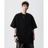 Camiseta Pesada Versión Coreana 2026 para Hombre Sentido del Diseño Casual Atractivo Diseño de Corte 3D Sentido del Diseño Camiseta de Cuello Redondo Manga Corta