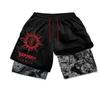Shorts da Série Dragon Ball Estampa Digital 3D Calças de Praia de Camada Dupla para Adultos E-commerce Transfronteiriço Amazon Quente Fábrica