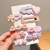 Pinzas de pelo de flores coloridas, pinzas laterales, pinzas para flequillo lateral, lindos accesorios para el cabello de niños y bebés, pinzas para el cabello de niñas, pinzas BB, pasadores