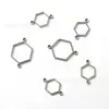 Accesorios DIY de Aleación Más Vendidos Conectores Hexagonales Tipo Panal Grandes y Pequeños Accesorios para Collares Pulseras Joyería Venta al por Mayor
