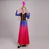 Novo Xinjiang Uygur Dance Performance Traje Feminino Minoria Palco Performance Decoração Abertura Dança Grande Vestido