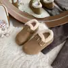 Zapatos Casuales de Piel Suave con Tacón Oculto y Suela Gruesa, Forrados de Felpa, para Mujer, Novedad Otoño Invierno 2026, Botas de Nieve, Zapatos de Algodón, Mocasines, Zapatos Peludos