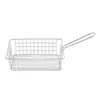 Cesta de Fritura de Acero Inoxidable Malla Filtrante Tamiz Redonda Canasta para Freír Papas Fritas Snacks Malla de Fritura Cuadrada Canasta Mini para Pollo Frito