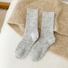 Calcetines de Cachemira de Color Sólido para Mujer de Caña Media Moda Copo de Nieve Otoño e Invierno Engrosados Cálidos Estilo Japonés Vintage Calcetines de Lana