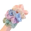 Scrunchie de Gasa de Color Sólido Simple y Elegante Malla para Cola de Caballo Cuerda para el Cabello Banda Elástica Accesorio para el Cabello
