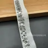 Cinta de Adorno Hecha a Mano con Lentejuelas y Perlas 3D, Estilo Chanel Floral para Decoración de Ropa, Accesorios