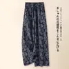 Pantalones Florales para Mujer 2026 Estilo Nuevo Pantalones de Lana de Pierna Ancha Cintura Alta Caída Ajustados Rectos Adelgazantes Casuales Largos