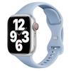 Adecuado para correa de Apple Watch de cintura pequeña, correa de silicona para iwatch, correa de reloj Applewatch, hebilla de mariposa a juego de un solo color