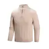 2025 Amazon Otoño e Invierno Nuevo Jersey de Punto para Hombre con Cuello Alto y Media Cremallera Tops para Hombre