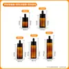 Botella cuentagotas de vidrio ámbar transparente para aceites esenciales, 30 ml/50 ml, botella dispensadora de sérum cosmético, botella cuentagotas de vidrio