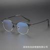 Gafas permanentes de nuevo estilo 80988 montura media redonda montura de alambre de cejas de titanio puro placa montura retro para miopía de hombre mujer