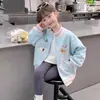 Roupas para Meninas Jaqueta Estilo Outono 2026 Nova Estilosa Roupas Infantis Menina Outono Blusa Fina Jaqueta de Baseball Infantil Roupas de Outono