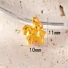 Accesorios Antiguos Vietnamitas de Oro de Arena Alta Retención de Color Cuentas Espaciadoras Colgante de Zirconio Incrustado de Durazno Cadena de Extensión para Pulsera y Collar Joyería DIY