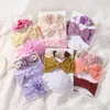 Amazon Set de Diadema de Nylon para Bebé Diadema de Tela Súper Elástica y Suave para Bebé con Flor y Moño 4116