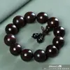 Pulseira de Contas de Sândalo Sangue da Zâmbia, Material Antigo Pau-Rosa de Folha Pequena, Contas de Oração Douradas Estreladas de Alta Densidade Pulseira de Madeira para Oração, Fabricante de Itens Colecionáveis