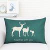 Almohada Larga para Cintura Almohada Cojín Cabecera Sofá Oficina Cojín para Cintura Almohada de Lino Estilo Nórdico de Alce
