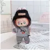 Colgante Labubu de 17 cm Ropa Gato t Traje Primera, Segunda y Tercera Generación Ropa de Muñeca Labubu Ropa de Muñeca