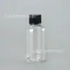 Em estoque 50ml 60ml 100ml 200ml frascos plásticos de ombro reto com tampa de rosca PET frascos para dispensar líquidos frascos de amostra selados
