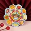 Imán Giratorio para Refrigerador con Temática de Comida, Pegatina Magnética Giratoria de Dibujos Animados Estilo Chino, Souvenir de Tendencia Nacional Cultural y Creativo, Imán Creativo de Disco Redondo