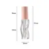 Material de Embalaje para Tubo de Brillo de Labios con Forma de Ola 4.4ml Botella Transparente para Brillo de Labios Corrector Botella Vacía Tubo para Labial Brillo de Labios Material de Embalaje Cruz