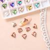 Mayorista Fabricante Corazón Melocotón Torcido Fondo Puntiagudo Cristal Diamante Vidrio Pedrería DIY Ropa Carcasa Teléfono Móvil Pegatina Arte de Uñas Joyería de Diamantes