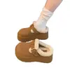 Medias Pantuflas de Suela Gruesa con Punta Abierta para Mujer Ropa de Exterior 2026 Otoño/Invierno Nueva Moda Celebridad de Internet Persona Perezosa Piel de Felpa Pantuflas de Algodón Birken