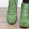 Nuevos zapatos de mujer para otoño e invierno, talla 40-43, talla grande, botas cortas de tacón alto estilo exportación europeo y americano para mujer