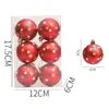Nuevas Bolas de Navidad al por mayor transfronterizas 6cm6Piezas Rojas Blancas Verdes con Puntos Colgantes para Árbol de Navidad