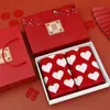Toalla Roja de Recuerdo, Regalo de Año Nuevo de Alta Gama, Regalo de Reunión Anual Corporativa para Empleados, Recuerdo de Celebración de Boda, Caja de Regalo Personalizada