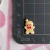 Hombre de Jengibre Navideño Creativo Grande y Pequeño Galleta Comida Juguete Dibujos Animados Resina Accesorios Joyería Pegamento de Crema Pasador Accesorios para el Cabello Lote