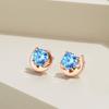 Pendientes de plata de ley 925 con forma de corazón de océano, diseño original coreano para mujer, pendientes de gran sentido, joyería sencilla para las orejas, venta al por mayor