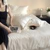 Crema Cereza Hada Romántico Algodón de Fibra Larga Jacquard Cuatro Piezas Lujo Ligero Alta Calidad Algodón Ropa de Cama de Algodón