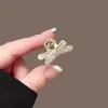 Presilha de Cabelo Exquisita Coreana com Laço de Strass Pequena Presilha de Tubarão Presilha para Franja Tendência Presilha Superior Meia Presilha Grampo de Cabelo Acessório de Cabelo