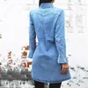 Amazon transfronterizo falda larga de mezclilla manga larga primavera y verano ajuste ceñido falda polo vestido con solapa moda estilo europeo y americano ropa de mujer